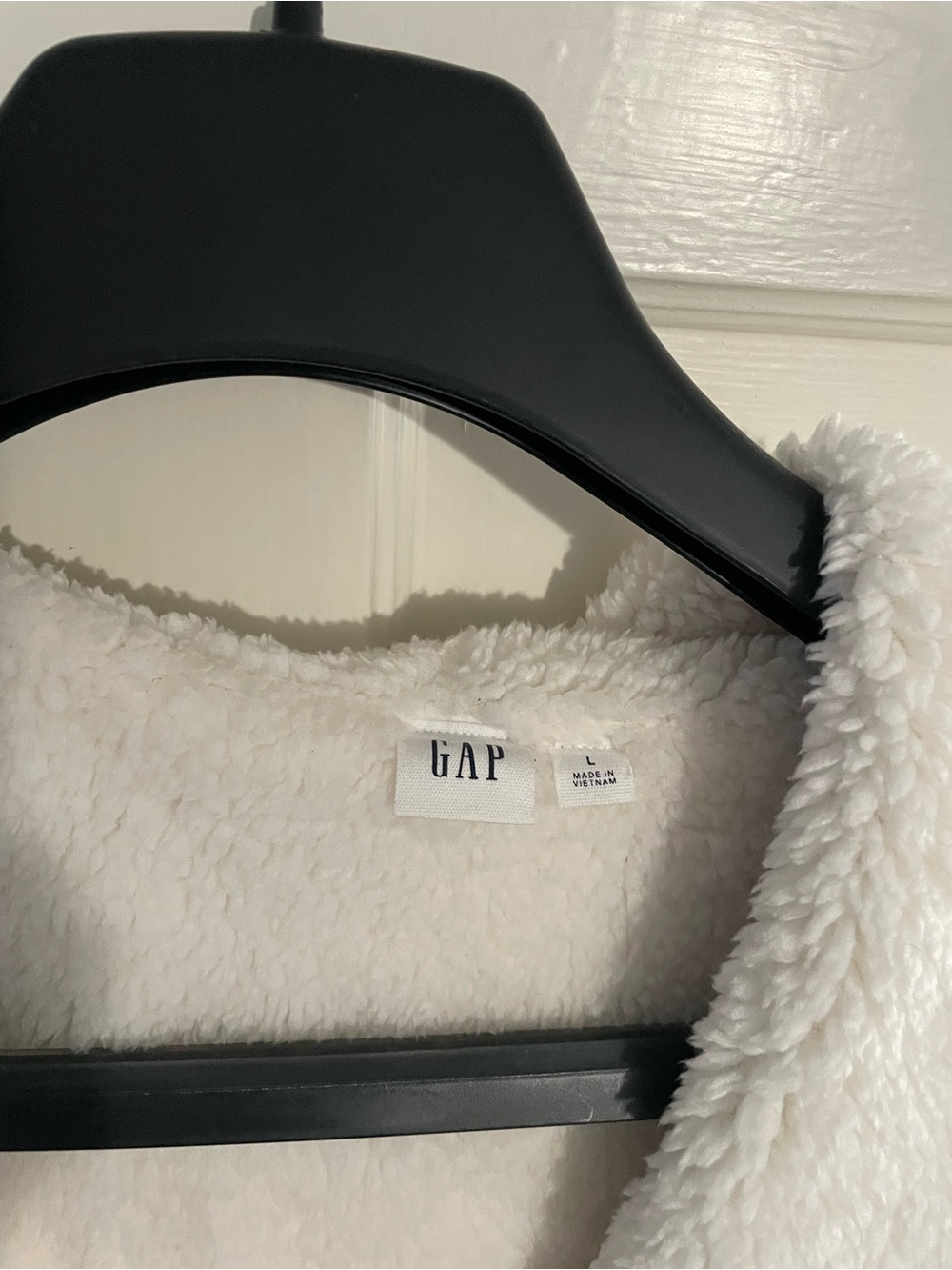 GAP Heather Wheat Sherpa-Lined Open Front Cardigan - Picture 5 of 5